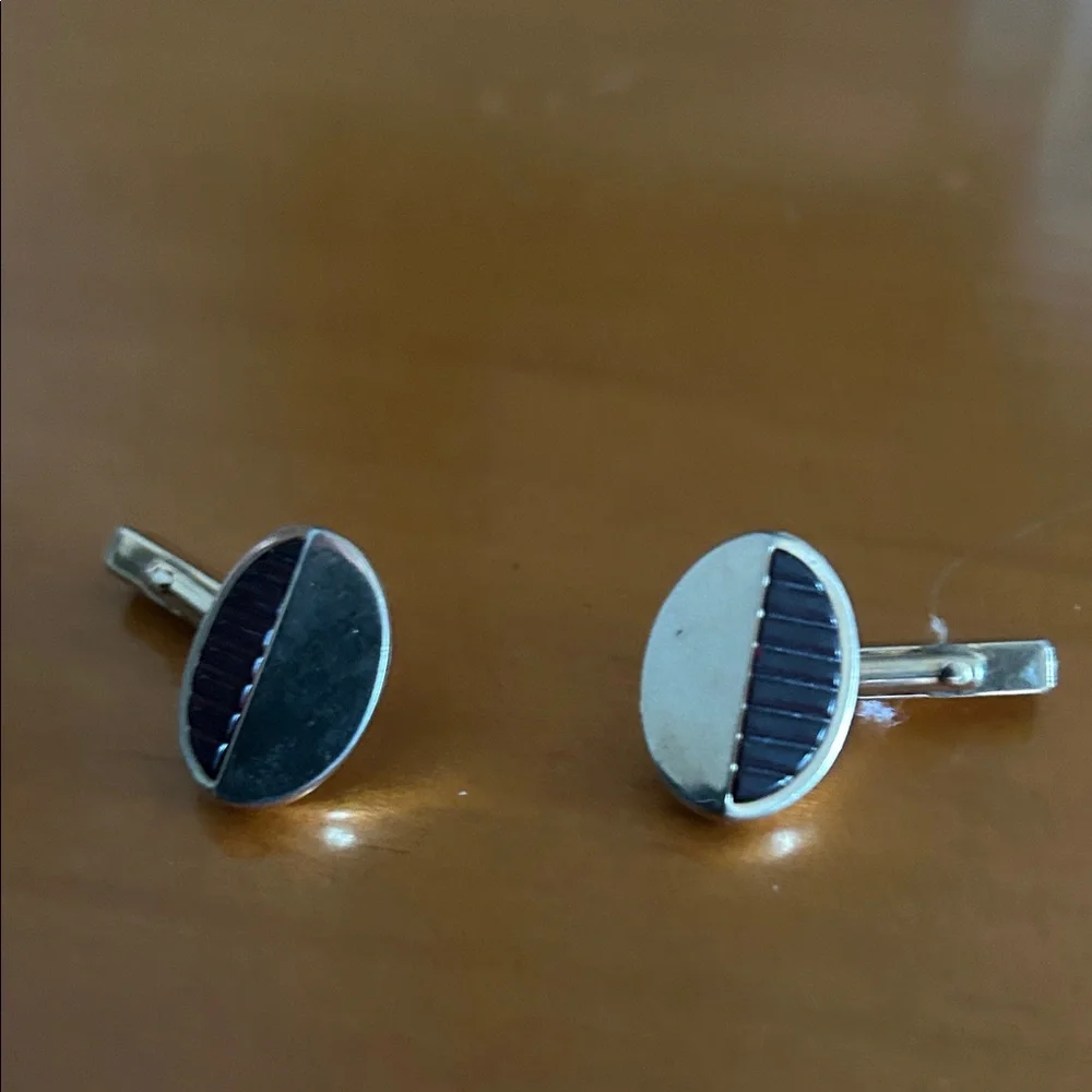 Gold and Brown Cufflinks